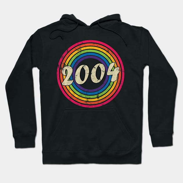 2004 - Retro Rainbow Faded-Style Hoodie by MaydenArt